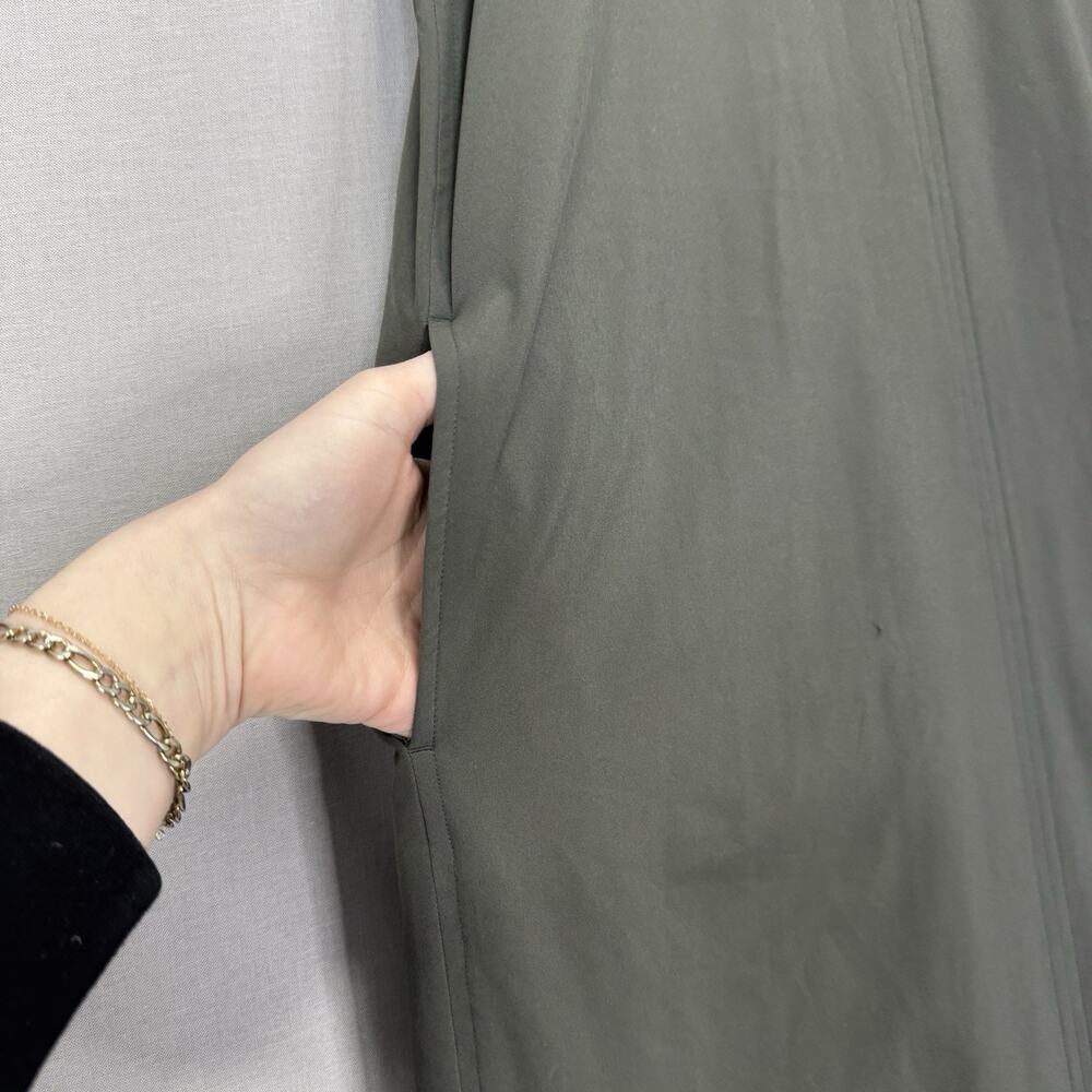 Athleta Hayes Pleated Back Maxi Dress Women Small Green Travel Minimalist Resort - Picture 3 of 14